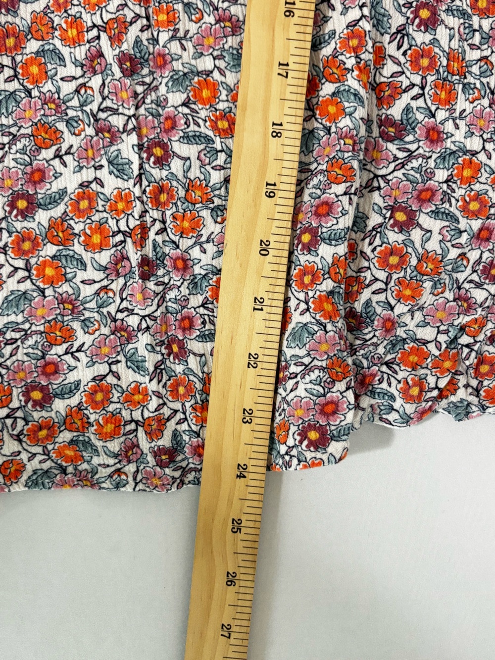 Democracy Floral Peasant Blouse Medium Bell Sleeve Boho Rayon Top - Picture 9 of 13
